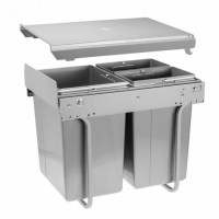 Ведро-контейнер PRACTI ECO с довод. H=415, L= 450, тройное 1x20L+2x10L, GTV