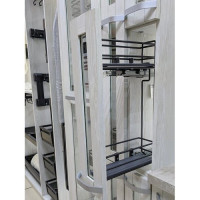 Starax Карго-15 антрацит 2 полки с доводчиком BLUM правая(108х470х470)ДСП