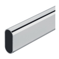 Перекладина овал OVA хромированная L=2500мм, 30 x 15 x 1.2мм, Hafele