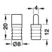 Hafele FINGER FIX 12 IF надсилаються шип D8х20, пластик, білий
