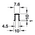Hafele FINGER FIX 12 IF Шина низ L = 2000мм, одинарна пластик чорний