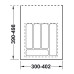 Пенал для посуды антрацит 400-450 (402х498х50) Hafele