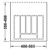 Пенал для посуды антрацит 500-550 (503х498х50) Hafele