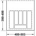 Пенал для посуды антрацит 500-550 (503х498х50) Hafele