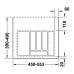 Пенал для посуду антрацит 600 (553х498х50) Hafele