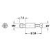 MINIFIX Болт стяжки S100 d=7мм, L=7,5, B=24мм Hafele