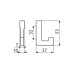 Gamet Крючок WP37-G0008 сатиновый хром