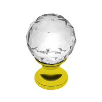 Ручка кнопка GTV Crystal Palace D=30 золото/кристалл