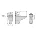 Полкодержатель для стеклянной полки Camelar L=75 H=60 черныйGIFF