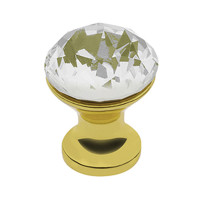 Ручка кнопка GTV Crystal Palace D=20 золото/кристал