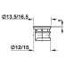 MINIFIX Стяжка-эксцентрик без бурта 9,5мм D12мм для Дсп 12мм Hafele