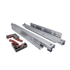 Направляющая скрытая LinkenSystem  (35 кг) 16-19мм SYNCHRO-3D L=350 полного выдвижения с доводчиком+крепление