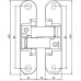 Петля скрытая Anselmi AN 140 3D черная 180 ° вес двери 40-60 кг, Hafele