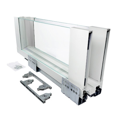 ERGO BOX белый L=450 H = 171 Linken System со стеклянными боковинами