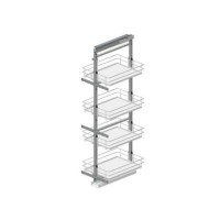 Стеллаж MAXIMA EVO Cargo-30 mini II 4 уровней (1200-1400) хром+бел.,  Rejs (без направл.)
