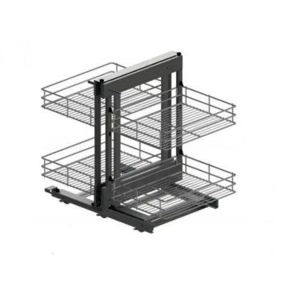 Магический угол Maxima Classic Corner comfort лев.800, графит (370x540x664)