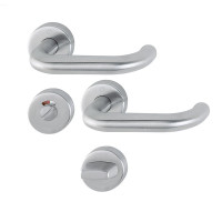 Комплект ручек Hoppe PARIS WC 10720087 нержавеющая сталь матовая F69, Hafele