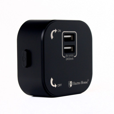Трековая система: Розетка 2-я USB pandora 2.4А EH-PT-002 Black