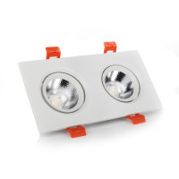 Светильник LED потолочный белый двойной 5W угол поворота 45* 4100К EH-CLM-03