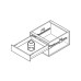 Hafele Matrix Box P 35 кг выдвижной ящик H=92 L=500, белый (направ.+боковины+ прямоуг. рейлинг)
