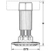 Ножка кухонная AXILO 150мм черная с регулировкой 140-170мм, 150кг, Hafele