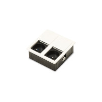 Встраиваемая розетка Versahit Dual теплый белый RAL 9010 ASA