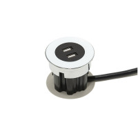 Встраиваемый модуль Versadot USB (1 USB 5V (2P), белый) Кабель 200мм ASA