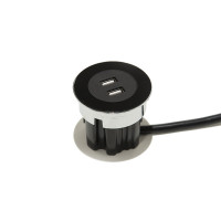 Вбудований модуль Versadot USB (1 USB 5V (2P), чорний) Кабель 200мм ASA