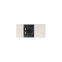 Встраиваемая розетка Versapad (1 силовая розетка,1 USB 5V (2P), белый ASA