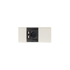 Встраиваемая розетка Versapad (1 силовая розетка,1 USB 5V (2P), белый ASA