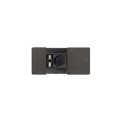 Вбудована розетка Versapad (1 силова розетка, 1 USB 5V (2P), нерж. ASA