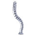 Кабель-канал Vertebra (80*40, висота 720-750мм) алюминий ASA