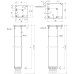 Опора 60х60х820 алюминий GTV (Китай)
