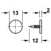 Магнит мебельный боковой белый, 3-4 кг, Hafele