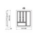 Пенал для посуды UNI металлик 450 (380х430х45) Rejs