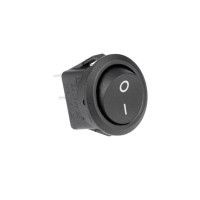 Выключатель КНОПКА, круглый, черный 6A 250V  GIFF