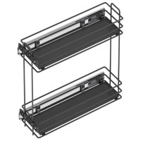 Starax Карго-20 антрацит 2 полки с доводчиком BLUM правая (140х470х470)ДСП