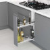 Starax Карго-20 антрацит 2 полки с доводчиком BLUM правая (140х470х470)