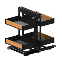 Магический угол Maxima PURO Corner comfort пр.800, черный мат.+дуб