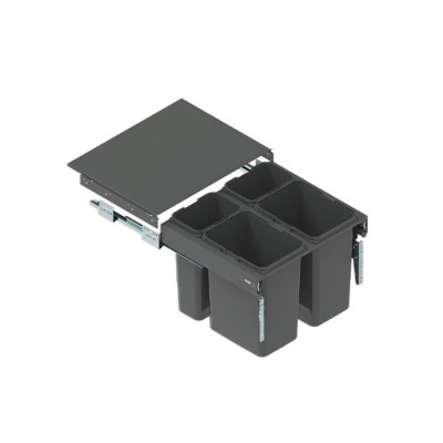 Відро-контейнер SEGREGO-600 графіт H=425 (2х9л+2х20л) L-480 (482), Rejs