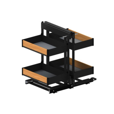 Магический угол Maxima PURO Corner comfort пр.1200, черный мат.+дуб