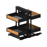 Магический угол Maxima PURO Corner comfort пр.1000, черный мат.+дуб