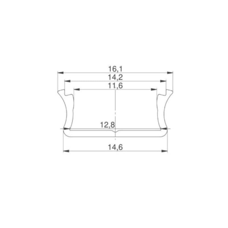 Профиль LED LUMINO накладной черный мат. L-2000 мм, Rejs (47297)