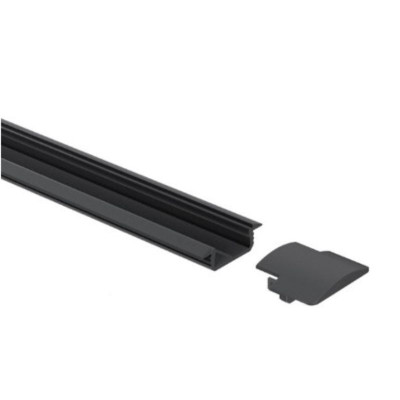 Профіль LED LUMINO врізний чорний матовий. L-3000 мм, Rejs (47298)