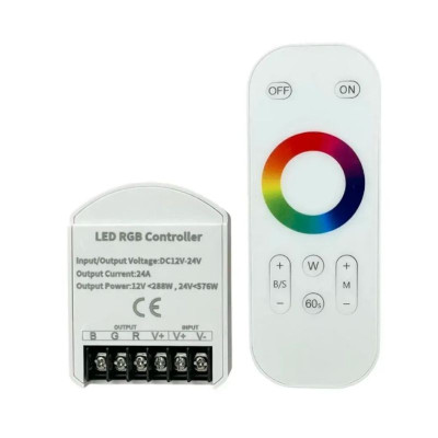 Контроллер RGB OEM C-24-RF8-T-W (8A*3кан) білий