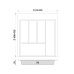 Пенал для посуды MAX 500 (390-450x422-490) - 2,0 mm графит,Rejs