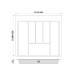 Пенал для посуды MAX 600 (490-550x422-490) - 2,0 mm графит,Rejs