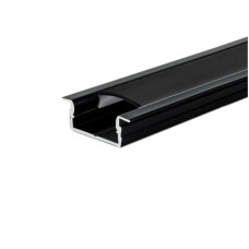 Профиль LED врезной алюм., LPV-7 B L=2000 черный (рассеиватель черный матовий LM-UB)