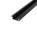 Профиль LED врезной алюм., LPV-7 B L=2000 черный (рассеиватель черный матовий LM-UB)