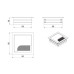 Заглушка електропроводки прямокутна DOCKER, 80x80 mm aluminium C-0, Rejs
